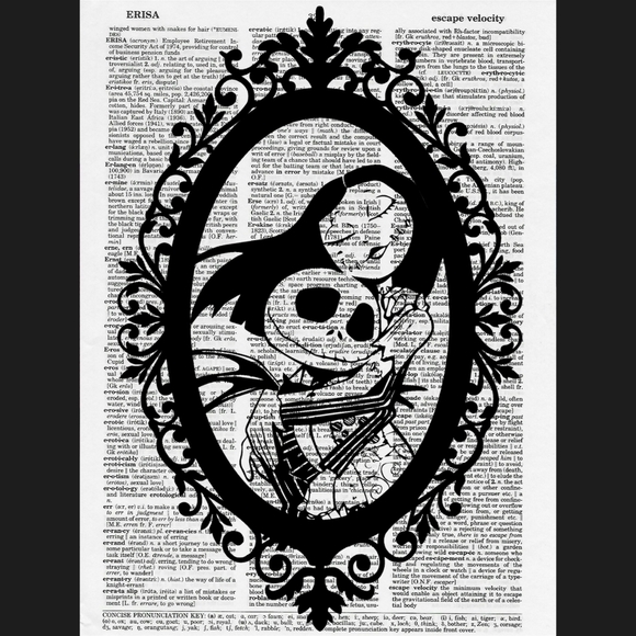 Other - Nightmare Before Christmas Jack Sally Art Print